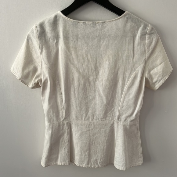 Linen short sleeve blouse - Picture 4 of 6